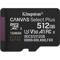 512 Гб Карта памяти Kingston Canvas Select Plus microSDXC (SDCS3/512GBSP) черный