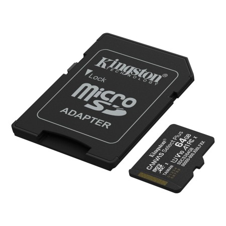 64 ГБ Карта памяти Kingston Canvas Select Plus microSDXC (SDCS3/64GB) черный + адаптер