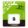 64 Гб Карта памяти Kingston Canvas Select Plus microSDXC (SDCS3/64GBSP) черный