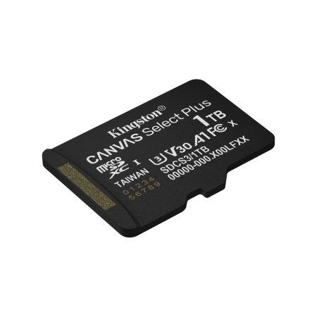 1 Тб Карта памяти Kingston Canvas Select Plus microSDXC (SDCS3/1TBSP) черный