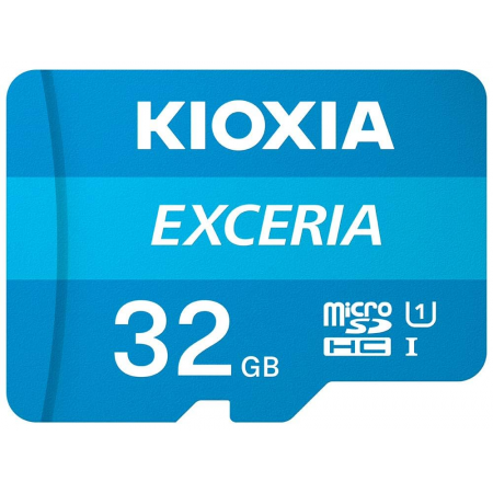 32 ГБ Карта памяти KIOXIA Exceria microSD (LMEX1L032GG2) голубой + адаптер