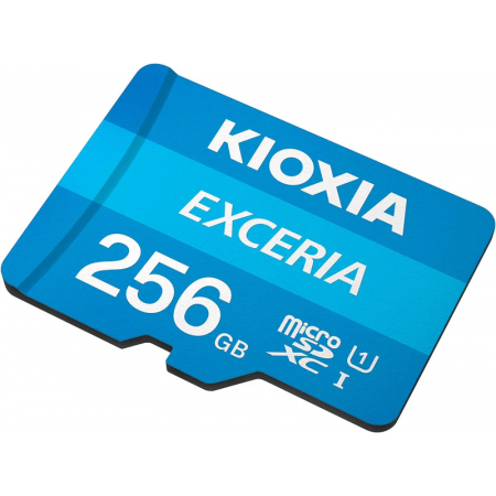 256 Гб Карта памяти KIOXIA Exceria microSD (LMEX1L256GG2) голубой + адаптер