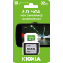 32 Гб Карта памяти KIOXIA Exceria High Endurance microSD (LMHE1G032GG2) зеленый + адаптер