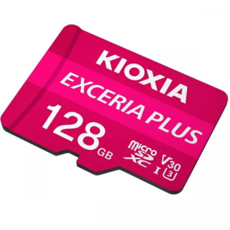 128 Гб Карта памяти KIOXIA Exceria Plus microSD (LMPL1M128GG2) розовый + адаптер