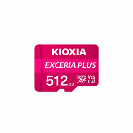 512 ГБ Карта памяти KIOXIA Exceria Plus microSD (LMPL1M512GG2) розовый + адаптер