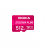 512 ГБ Карта памяти KIOXIA Exceria Plus microSD (LMPL1M512GG2) розовый + адаптер