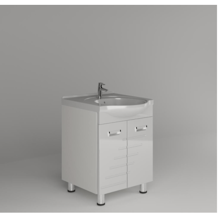 Тумба под раковину SANITECO "ФЛОРА" COMO 600 (COMO600-01FLORA) (БЕЗ РАКОВИНЫ) белый