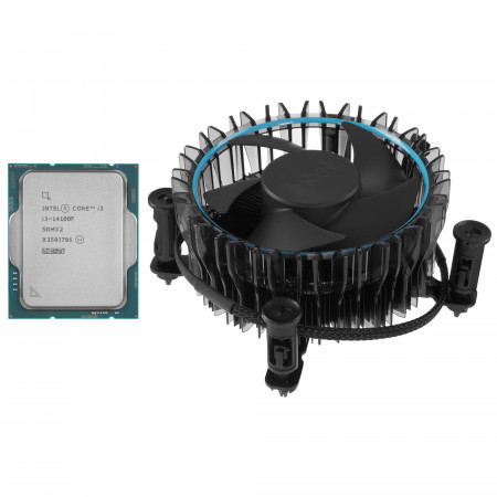 Процессор Intel Core i3-14100F BOX с кулером (BX8071514100FSRMX2) серый
