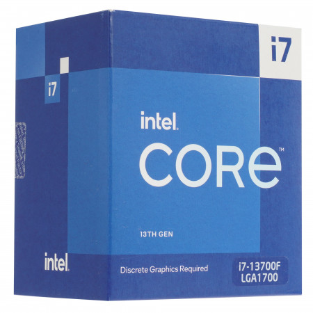 Процессор Intel Core i7-13700F BOX с кулером (BX8071513700FSRMBB) серый