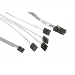 Кабель Supermicro Internal MiniSAS SFF-8087 to 4 SATA CBL-0343L-01 белый