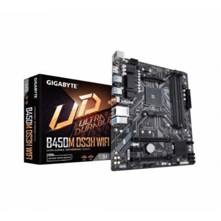 Материнская плата GIGABYTE B450M DS3H WIFI черный