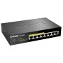 Коммутатор D-Link DGS-1008P/F3A черный