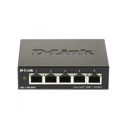 Коммутатор D-Link DGS-1100-05V2/A1A черный
