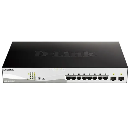 Коммутатор D-Link DGS-1210-10MP/FL2A черный