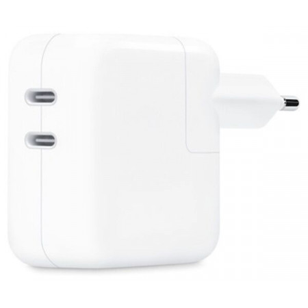 Сетевое зарядное устройство Apple 35W Dual USB-C Port Power Adapter (MW2K3ZM/A) белый