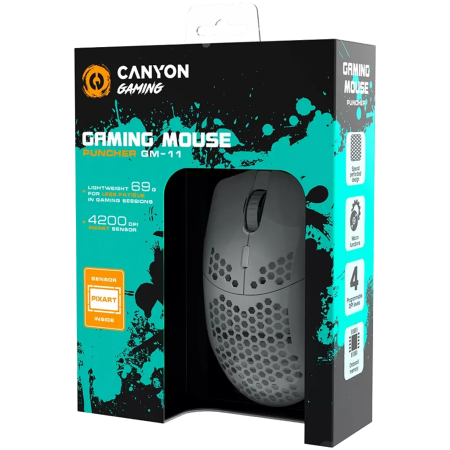 Мышь проводная Canyon Puncher GM-11 (CND-SGM11W) белый