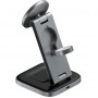 Беспроводное зарядное устройство SATECHI 2-in-1 Foldable Qi2 Wireless Charging Stand (ST-Q21FM) серый