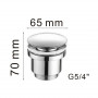 Донный клапан Haiba HB64-7 черный