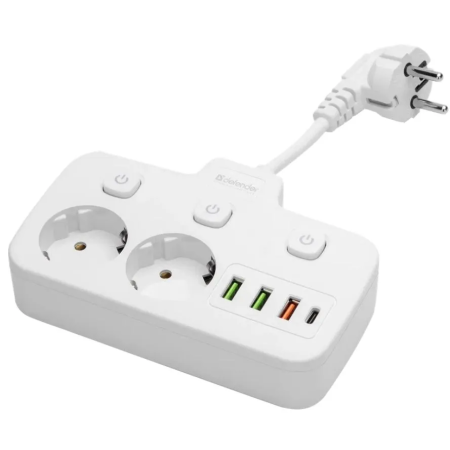 Удлинитель Defender R240 (99295) белый 0.2 м