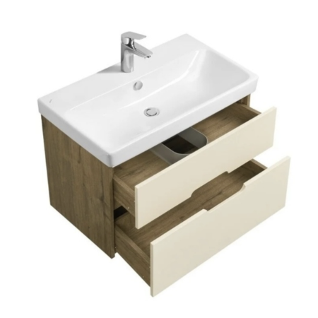 Тумба под раковину AQUATON Оливия 80 (1A283101OLVG0) (БЕЗ РАКОВИНЫ) дуб