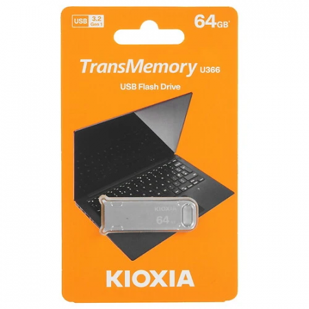 64 ГБ USB Флеш-накопитель KIOXIA Biwako U366 (LU366S064GG4) серебристый