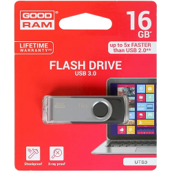 16 ГБ USB Флеш-накопитель GoodRam UTS3 (UTS3-0160K0R11) черный