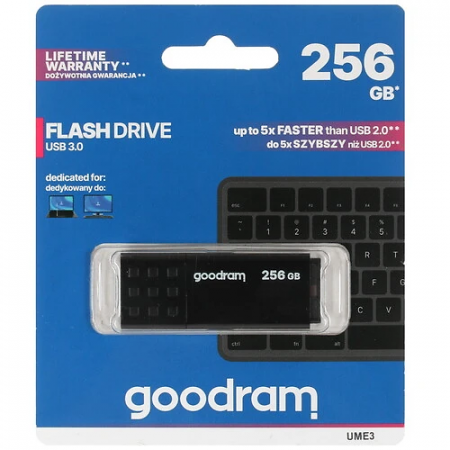 256 ГБ USB Флеш-накопитель GOODRAM UME3 (UME3-2560K0R11) черный