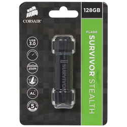 128 ГБ USB Флеш-накопитель Corsair Survivor Stealth (CMFSS3B-128GB) черный