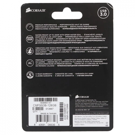128 ГБ USB Флеш-накопитель Corsair Survivor Stealth (CMFSS3B-128GB) черный