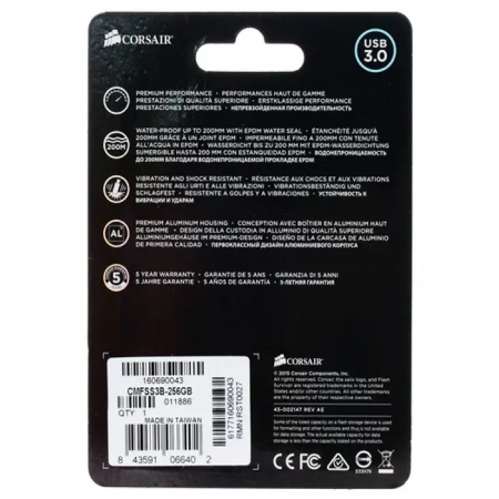256 ГБ USB Флеш-накопитель Corsair Survivor Stealth (CMFSS3B-256GB) черный