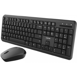 Клавиатура + мышь беспроводная CANYON SET-W20 EN/RU (CNS-HSETW02-RU) черный