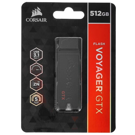 512 ГБ USB Флеш-накопитель Corsair Flash Voyager GTX (CMFVYGTX3C-512GB) черный