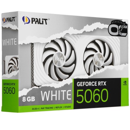 Видеокарта Palit GeForce RTX 5060 White OC (NE75060U19P1-GB2063M) 8 Гб белый