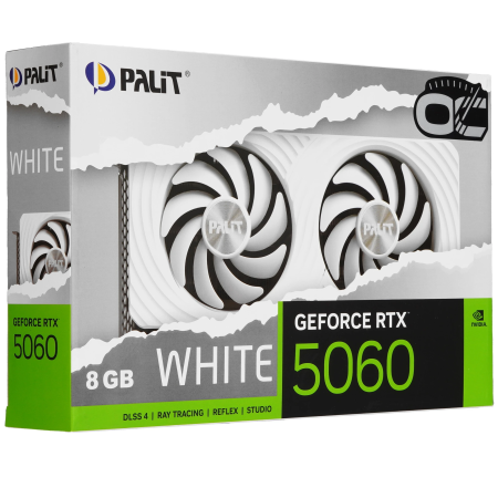 Видеокарта Palit GeForce RTX 5060 White OC (NE75060U19P1-GB2063M) 8 Гб белый
