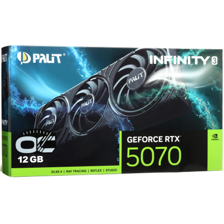 Видеокарта Palit GeForce RTX 5070 Infinity 3 OC (NE75070S19K9-GB2050S) 12 Гб черный