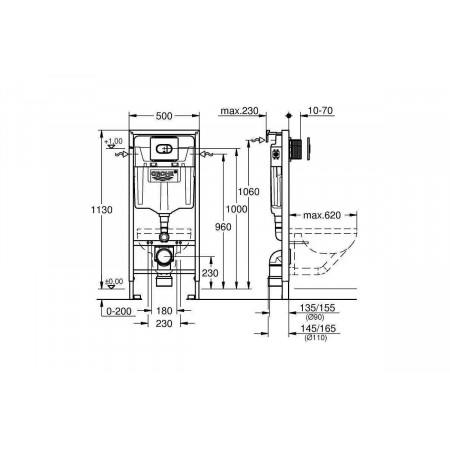 Инсталляция для душа GROHE Rapid SL (38981000) синий