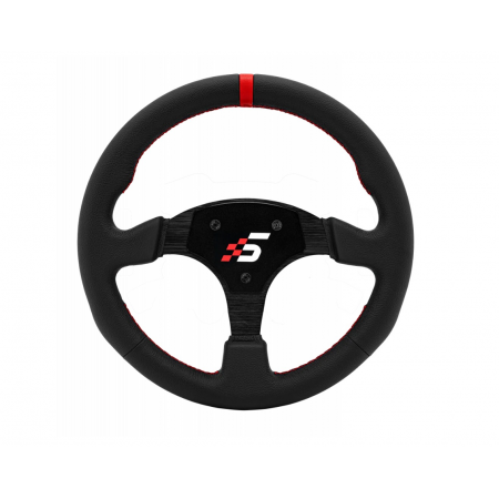 Игровой руль SIMAGIC Round‑Shaped Steering Wheel (P-330R(LEATHER)) черный