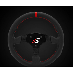 Игровой руль SIMAGIC Round‑Shaped Steering Wheel (P-330R(LEATHER)) черный