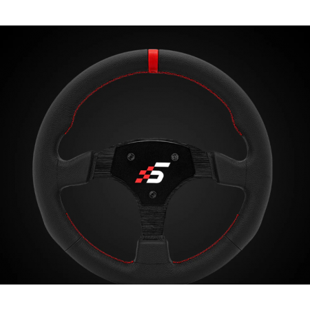 Игровой руль SIMAGIC Round‑Shaped Steering Wheel (P-330R(LEATHER)) черный