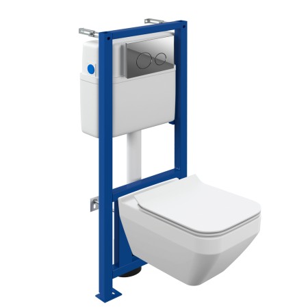 Инсталляция для унитаза CERSANIT CREA SQUARE CO DPL EO slim (64443) синий