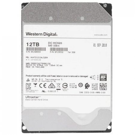 12 ТБ Жесткий диск Western Digital Ultrastar DC HC520 (HUH721212AL5204) серый