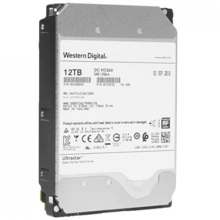 12 ТБ Жесткий диск Western Digital Ultrastar DC HC520 (HUH721212AL5204) серый