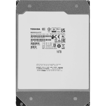 16 ТБ Жесткий диск Toshiba (MG08SCA16TE) серый