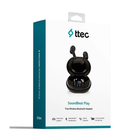 Наушники Ttec SoundBeat Play TWS Bluetooth (2KM139S) черный