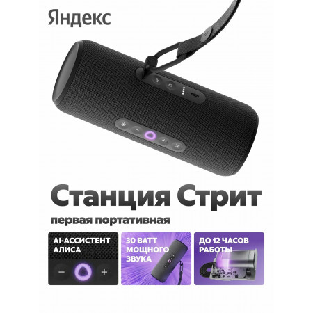 Колонки  Yandex Станция Стрит YNDX-00030BLK чёрный
