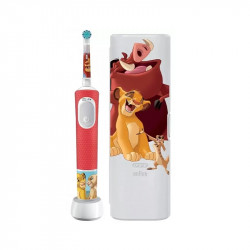 Электрическая зубная щетка Oral‑B Vitality Pro Kids Lion King (D103.413.2KX) красный/белый