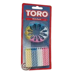 Свеча Toro 260092 12 шт 3 см мультиколор