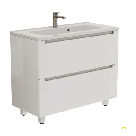 Тумба под раковину SANITEСO Кианит 100 (COMO1000-01KIANIT) (БЕЗ РАКОВИНЫ) белый