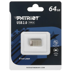 64 ГБ USB Флеш-накопитель Patriot Tab200 (PSF64GT200S2U) серебристый