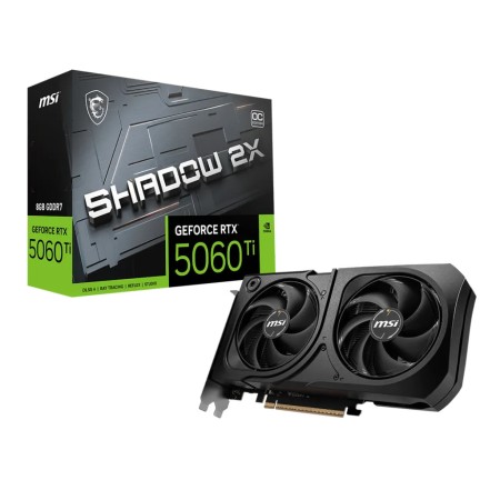 Видеокарта MSI GeForce RTX 5060 Ti SHADOW 2X OC PLUS (RTX 5060 Ti 8G SHADOW 2X OC PLUS) черный